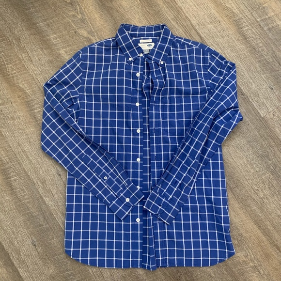 Old Navy Other - OLD NAVY blue plaid dress shirt ⚡️🔥